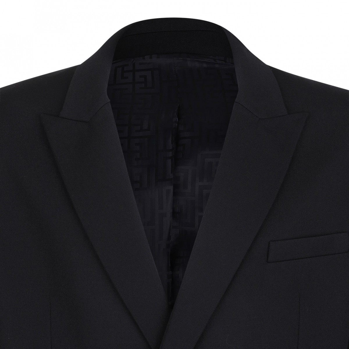 Black Grain De Poudre Blazer