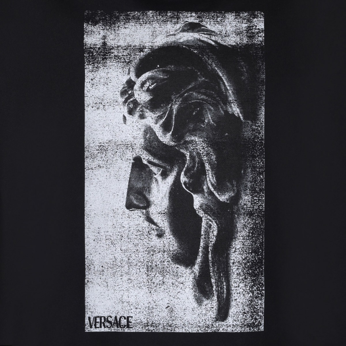 Black Statue Print Hoodie