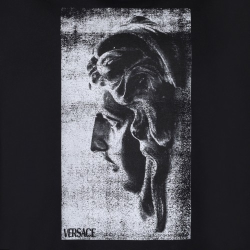 Black Statue Print Hoodie