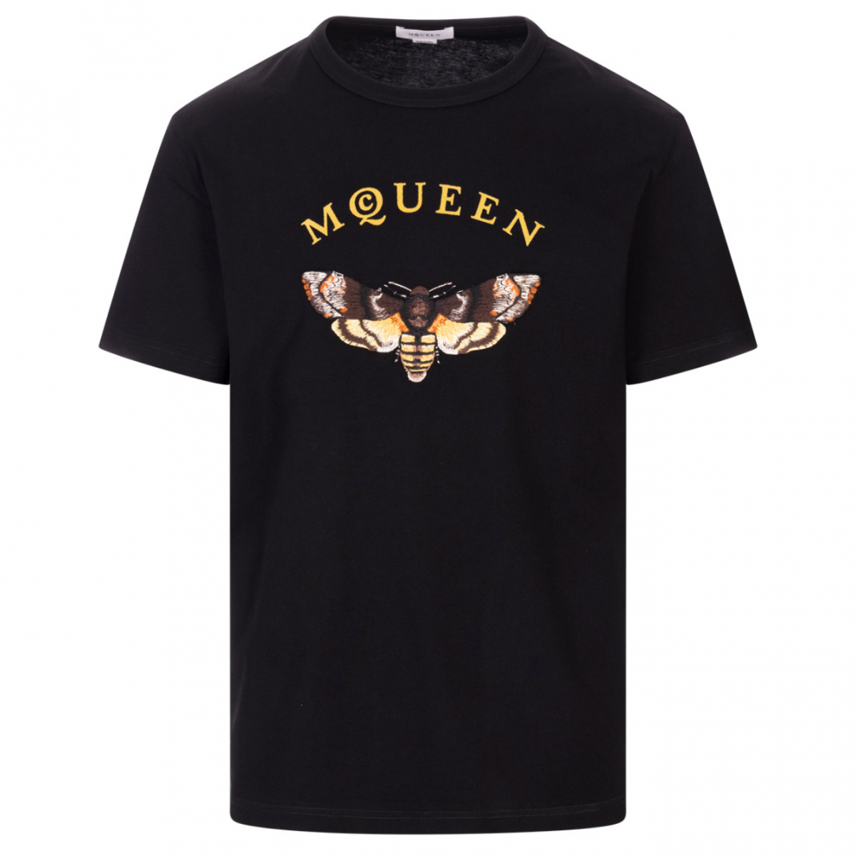 Black Moth Embroidered Logo T-Shirt