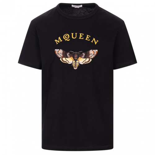 Black Moth Embroidered Logo T-Shirt
