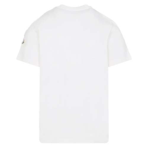 White Cotton T-Shirt With Application