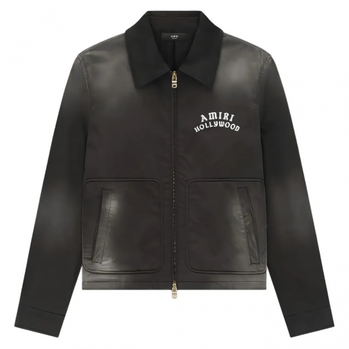 Black Zip-Up Jacket With Logo