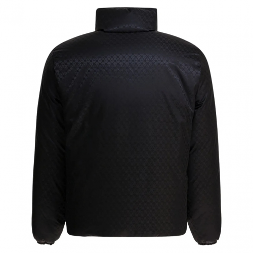 Black Zip-Up Down Jacket