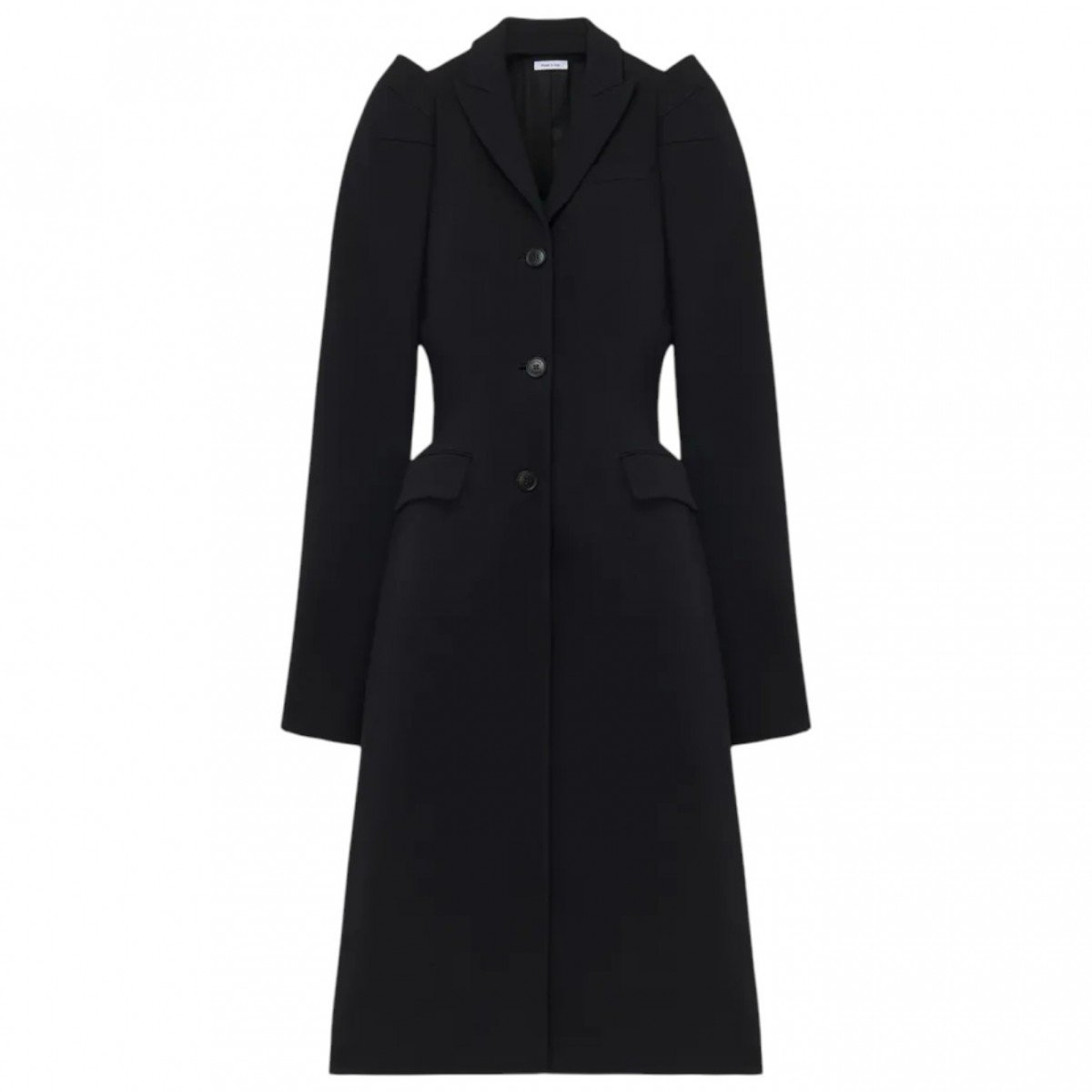 Black Pinched Shoulder Coat