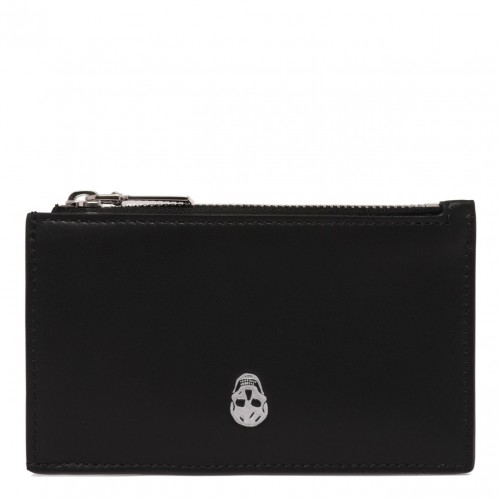 Black Zippered Leather Wallet