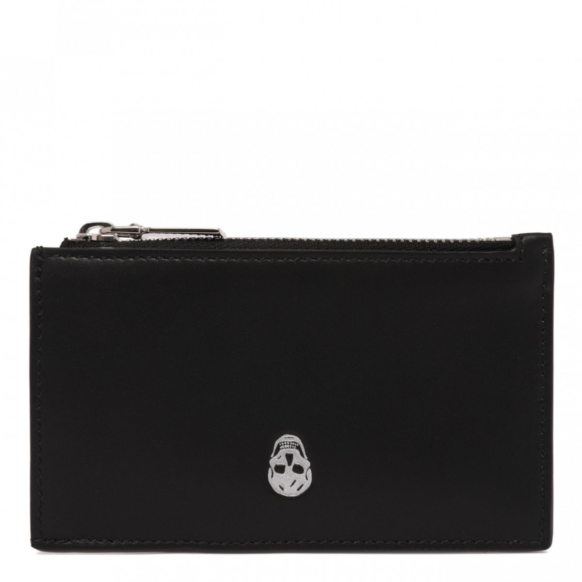 Black Zippered Leather Wallet