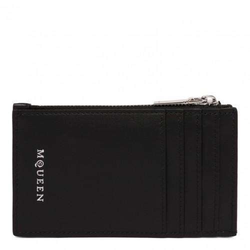 Black Zippered Leather Wallet 2
