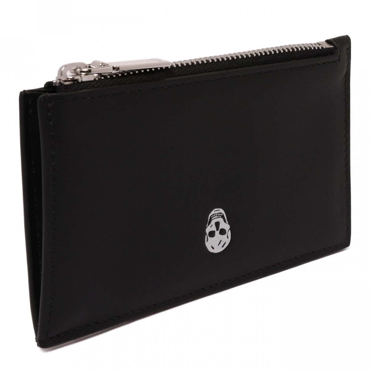 Black Zippered Leather Wallet