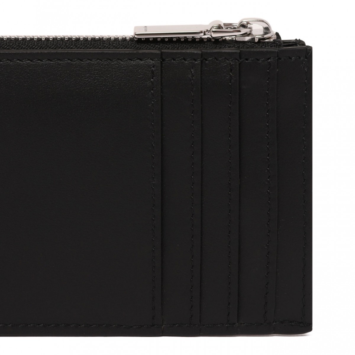 Black Zippered Leather Wallet