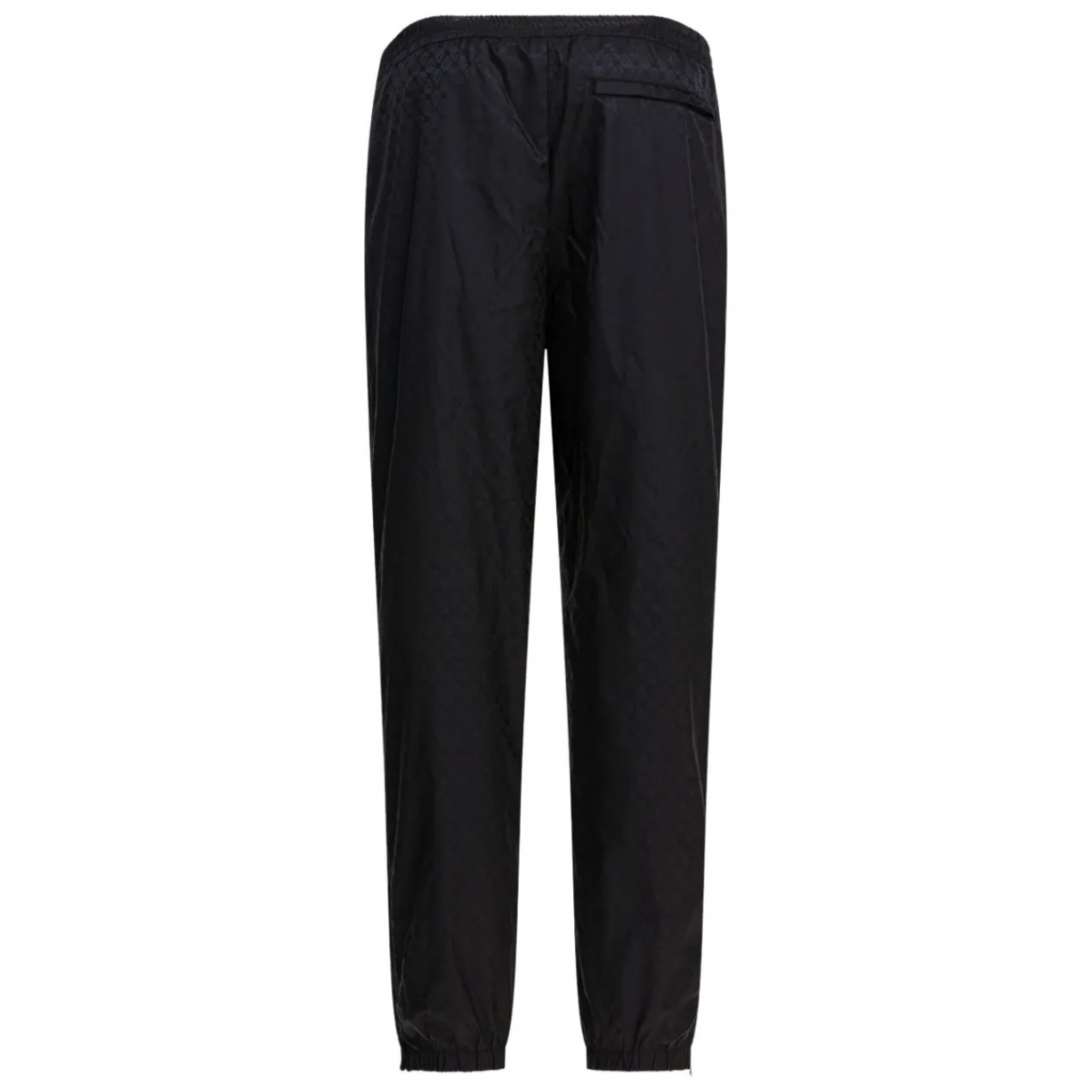 Black Sports Trousers With Jacquard Effect