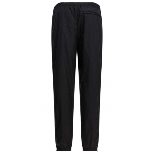 Black Sports Trousers With Jacquard Effect