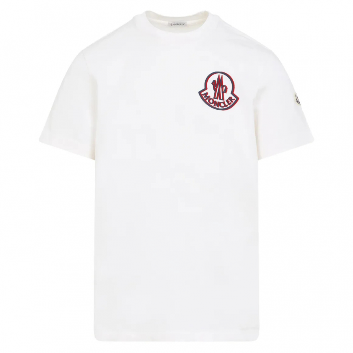 White Cotton T-Shirt With Application