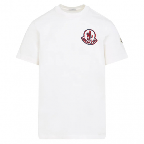White Cotton T-Shirt With Application