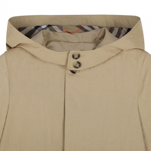 Sand Beige Single Breasted Car Coat