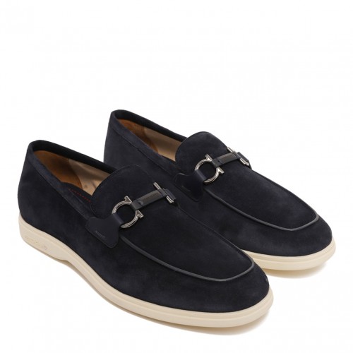 Midnight Blue Informal Moccasin With Gancini Ornament 2
