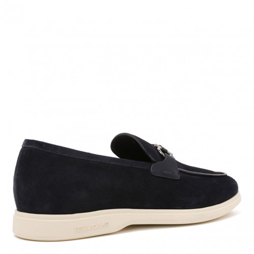 Midnight Blue Informal Moccasin With Gancini Ornament