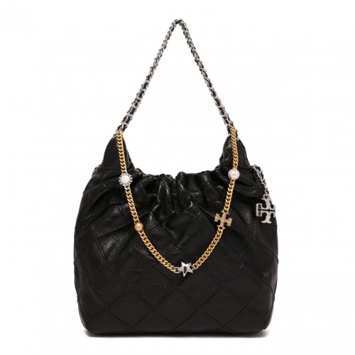 Black Fleming Distressed Mini Hobo Bag
