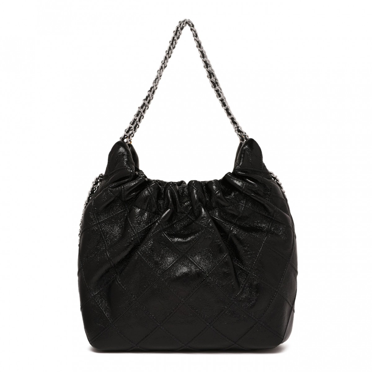 Black Fleming Distressed Mini Hobo Bag