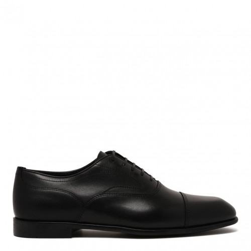 Black Oxford Shoes With Knotted Toes