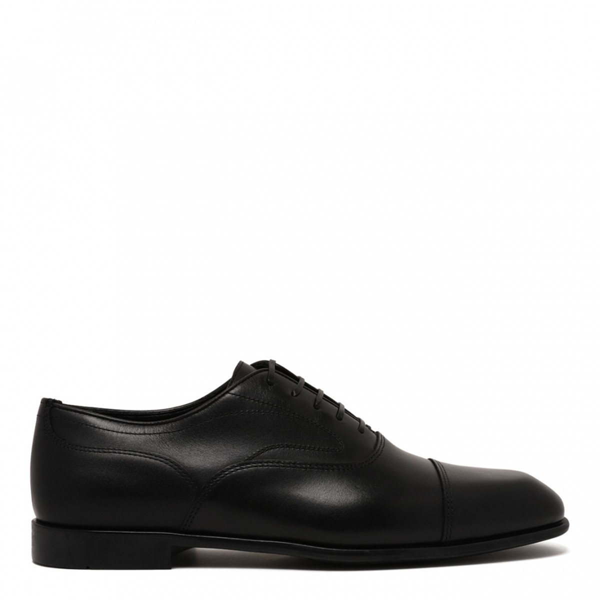 Black Oxford Shoes With Knotted Toes