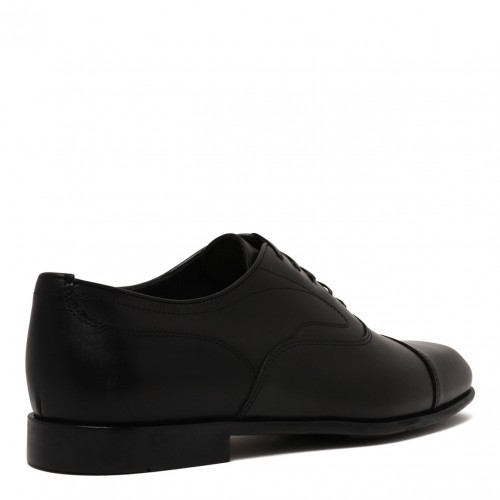 Black Oxford Shoes With Knotted Toes