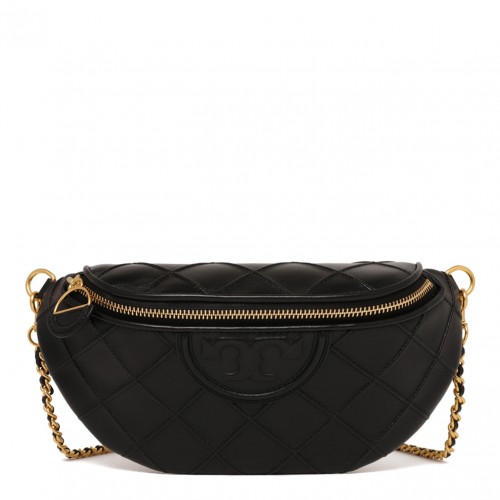 Fleming Black Leather Bum Bag