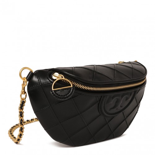 Fleming Black Leather Bum Bag