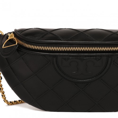 Fleming Black Leather Bum Bag