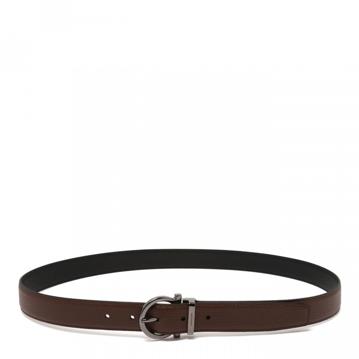 Cocoa Brown and Black Reversible and Adjustable Belt