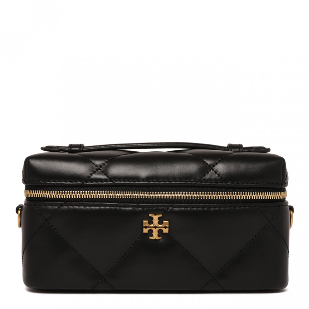 Black Kira East-West Diamond Quilted Jewelry Box