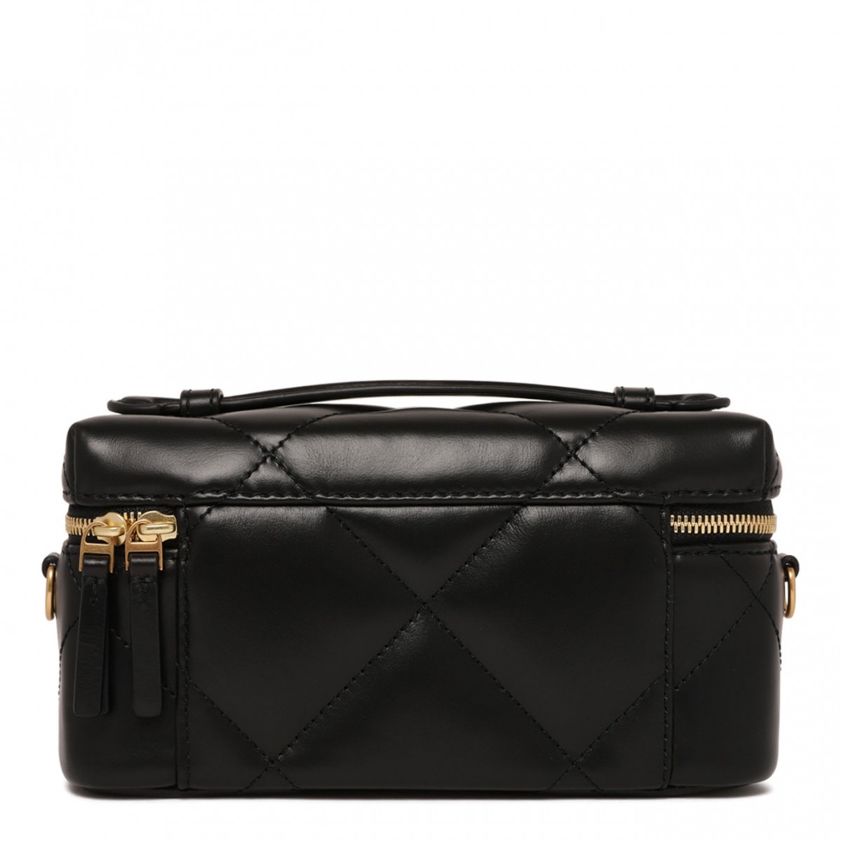 Black Kira East-West Diamond Quilted Jewelry Box