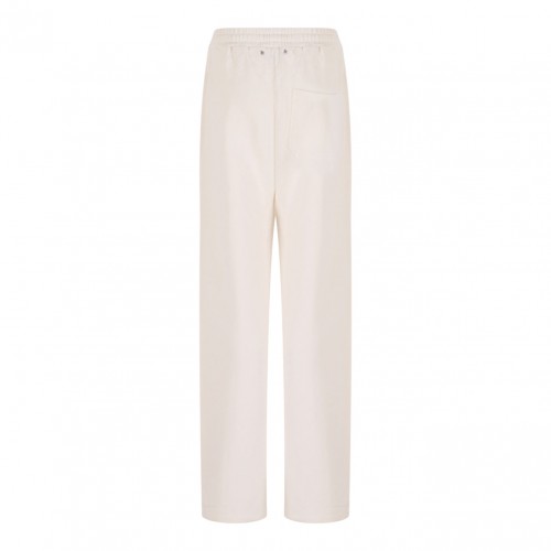 White Cotton Jogging Trousers