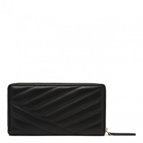 Black Kira Chevron Zip Continental Wallet
