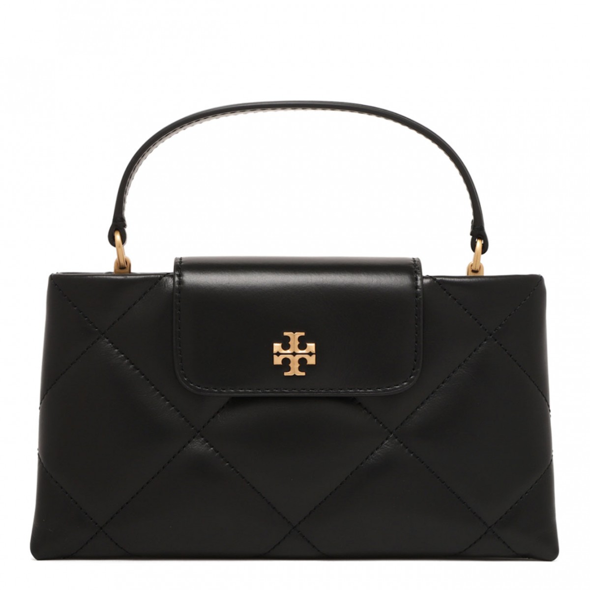 Black Kira Bag With Diamond Quilting