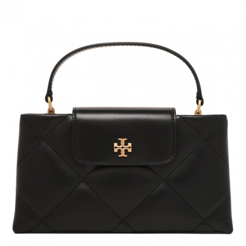 Black Kira Bag With Diamond Quilting