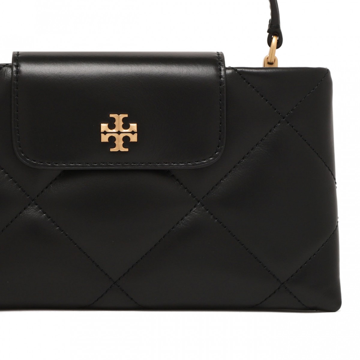 Black Kira Bag With Diamond Quilting