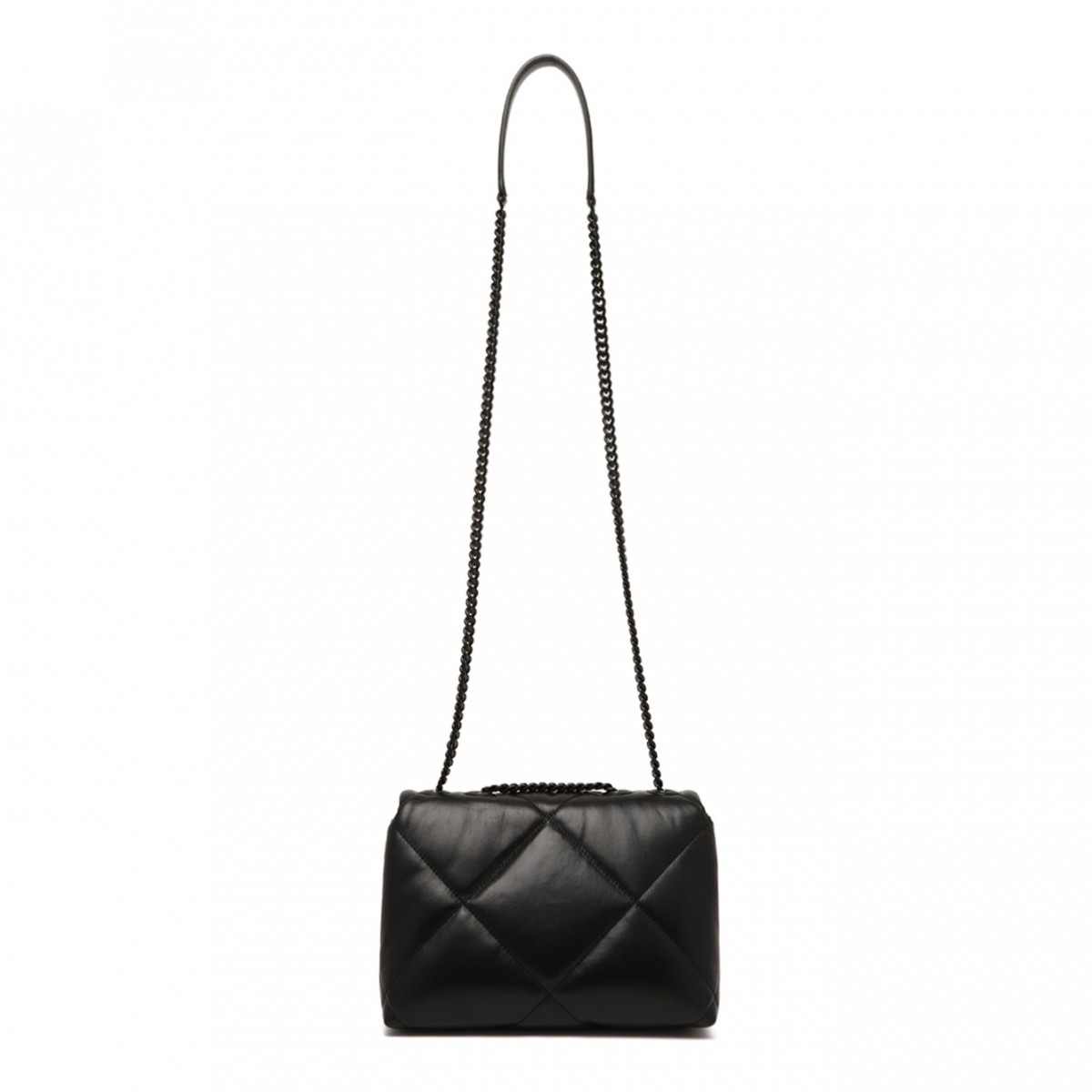 Black Kira Small Diamond-Quilted Shoulder Bag