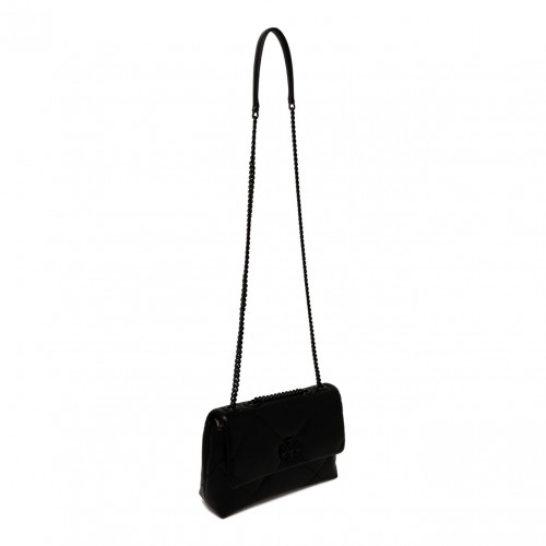 Black Kira Small Diamond-Quilted Shoulder Bag