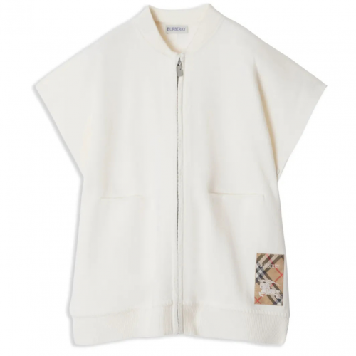 Ivory Check Print Cape