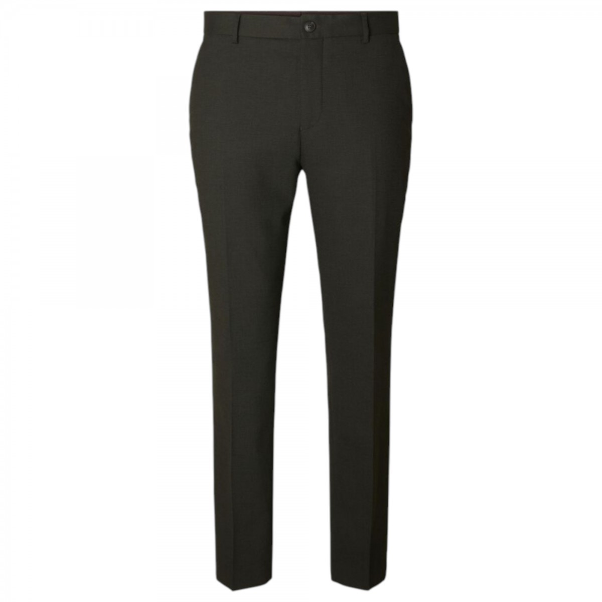 Dark Green Mid Waist Trousers