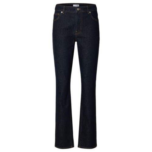 Dark Blue Denim Tapered Jeans
