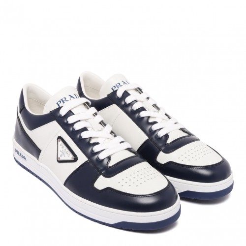 White Downtown Leather Sneakers 2