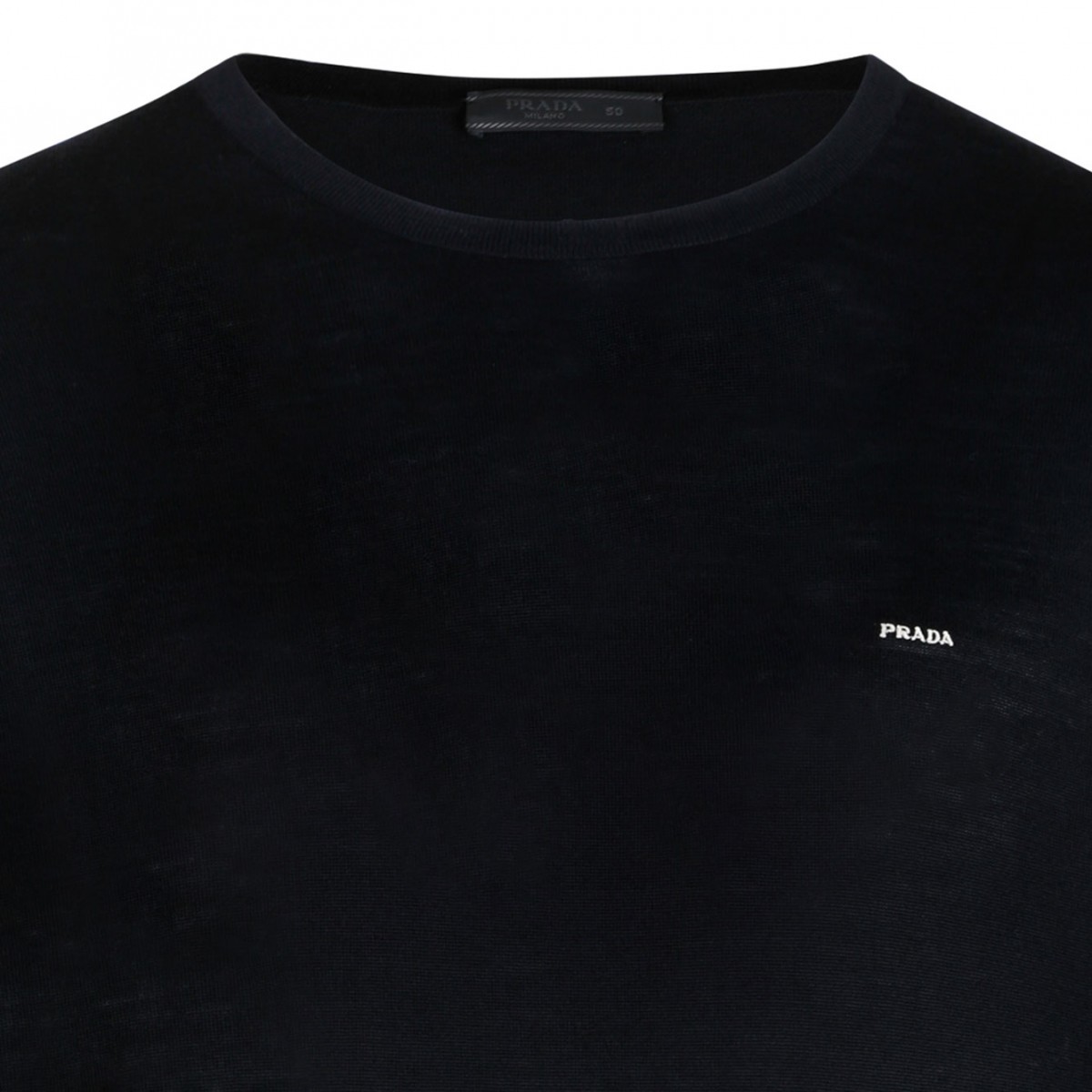 Black Worsted Wool Sweater