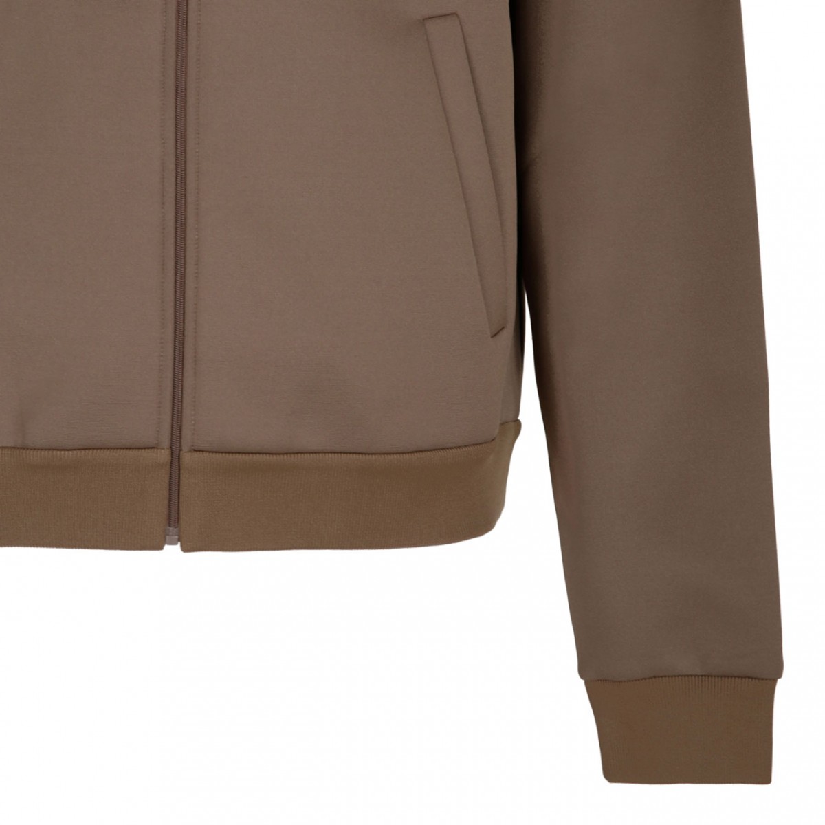 Dark Brown Technical Fleece Blouson Jacket