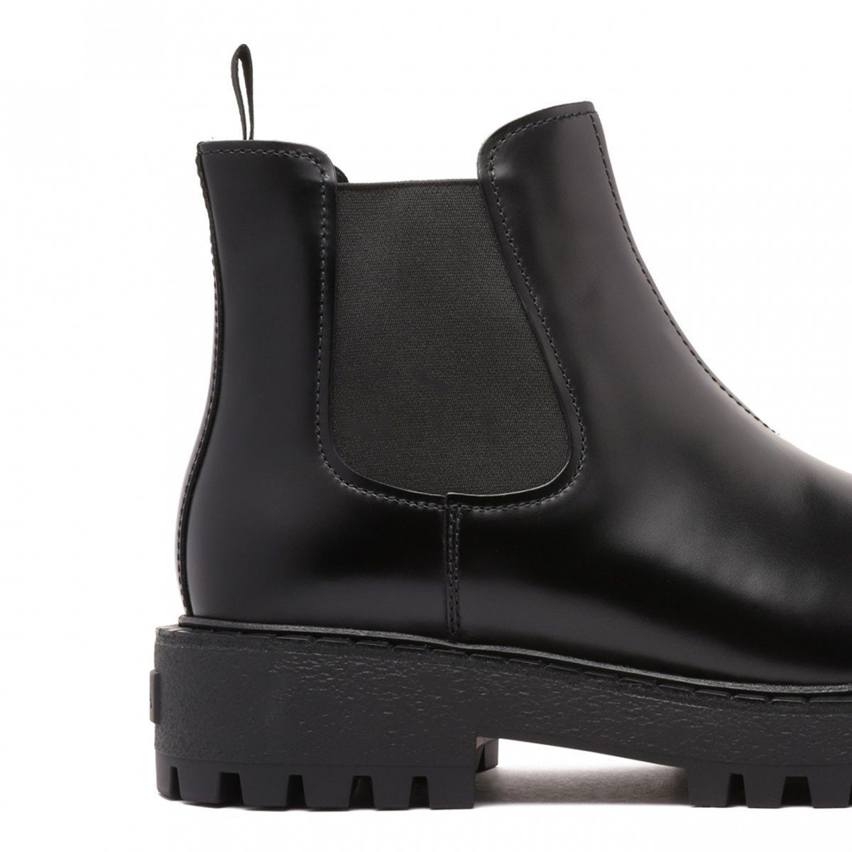 Black Leather Ankle Boots