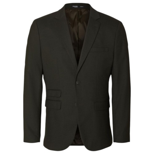 Dark Green Single-Breasted Blazer