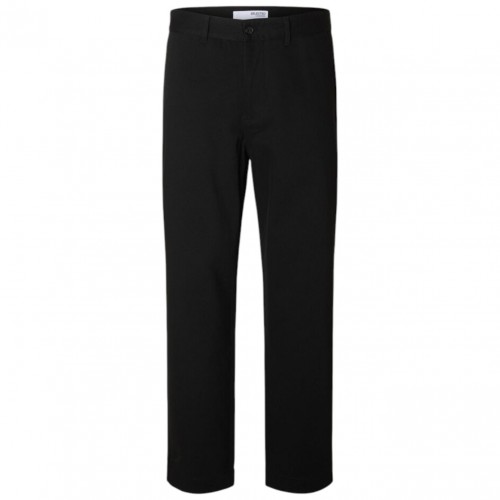 Black Twill Loose Fit Trousers