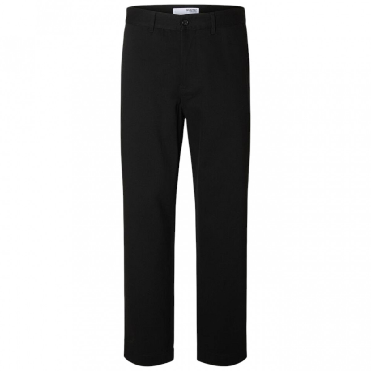 Black Twill Loose Fit Trousers