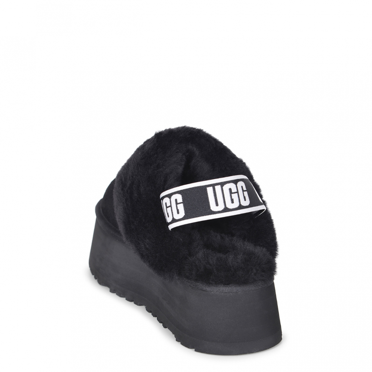 Black Funkette Suede Clog